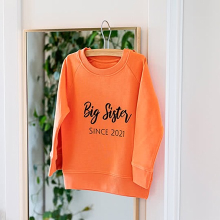 Kinder Sweatshirt Orange 7 bis 8 Jahre
