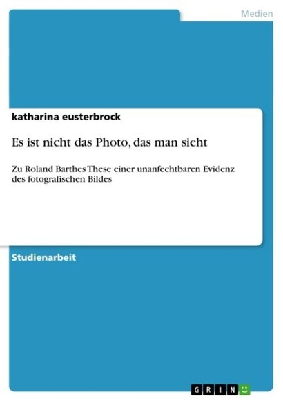 Es ist nicht das Photo, das man sieht