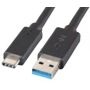 M-Cab 7200449 USB cable 0.5 m 3.1 (3.1 Gen 2) USB A USB C Black