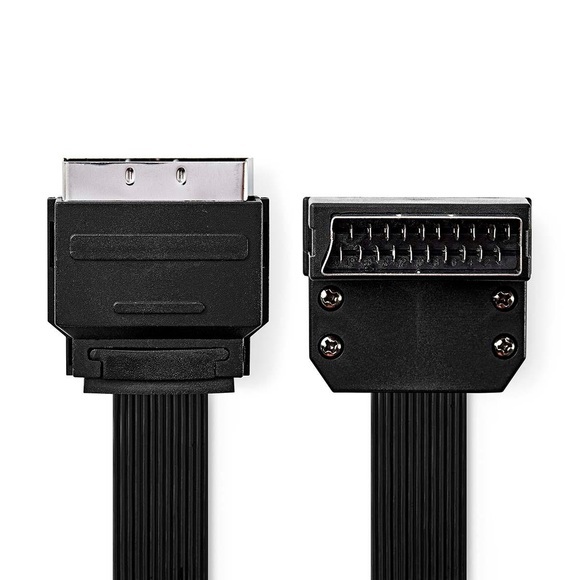 Nedis CVGP31045BK20 SCART-Kabel 2 m SCART (21-pin) Schwarz