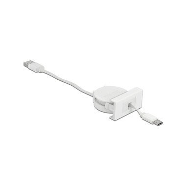 DeLOCK 81318 USB Kabel 0,62 m USB 2.0 USB A USB C Weiß