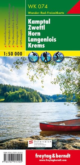 Freytag & Berndt Wander-, Rad- und Freizeitkarte Kamptal, Zwettl, Horn, Langenlois, Krems