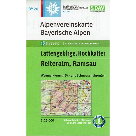 Lattengebirge, Reiteralm, Ramsau - Wegmarkierung, Ski- und Schneeschuhrouten