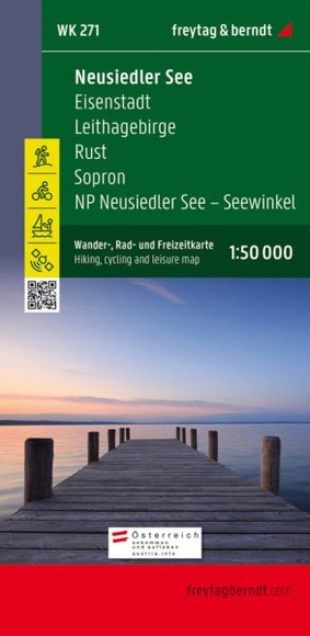 Freytag & Berndt Wander-, Rad- und Freizeitkarte Neusiedler See, Eisenstadt, Leithagebirge, Rust, Sopron, Seewinkel Nationalpark