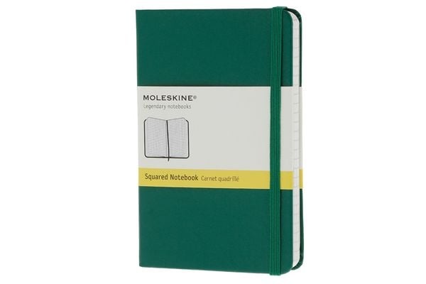 Moleskine Notizbuch, Pocket, A6, kariert, grün