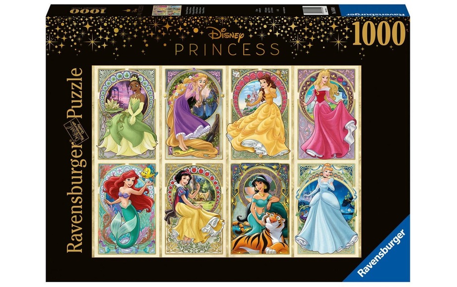 Ravensburger Puzzle 16504 – Nouveau Art Prinzessinnen – 1000 Teile Disney Puzzle für Erwachsene und Kinder ab 14 Jahren