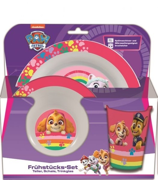 Paw Patrol Girl, 3tlg. Frühstücksset