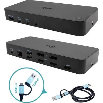 i-tec USB 3.0 / USB-C / Thunderbolt, 3x 4K Docking Station + Power Delivery 70W