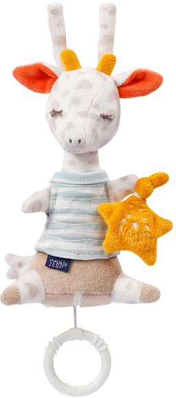 Mini-Spieluhr Giraffe mit Glow-in-the-dark Bestickung 19cm