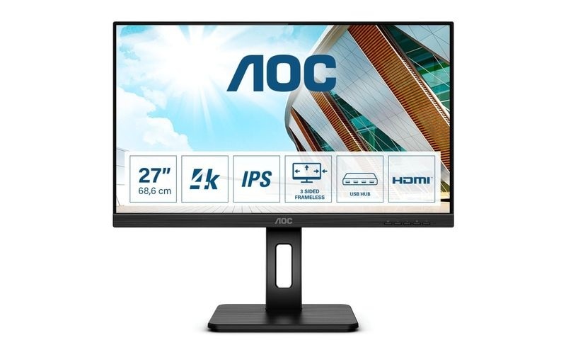 AOC U27P2CA Computerbildschirm 68,6 cm (27 Zoll) 3840 x 2160 Pixel 4K Ultra HD LED Schwarz