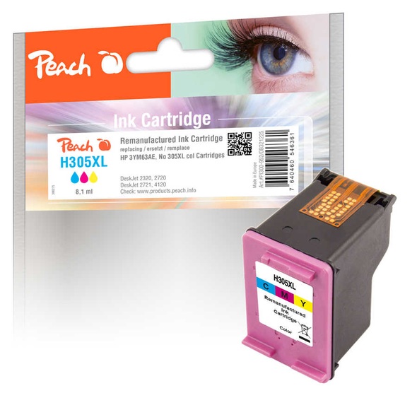 Peach H305XL Druckerpatrone 1 Stück(e) Kompatibel Hohe (XL-) Ausbeute Cyan, Magenta, Gelb
