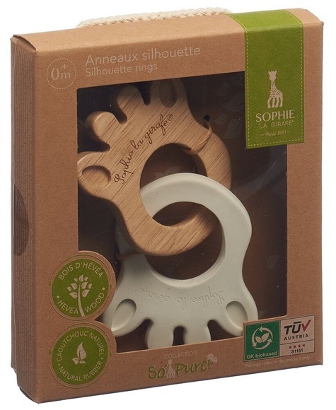 Sophie la Girafe Beissring - Rubber & Wood so pure