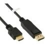 InLine DisplayPort zu HDMI Konverter Kabel 2m - schwarz