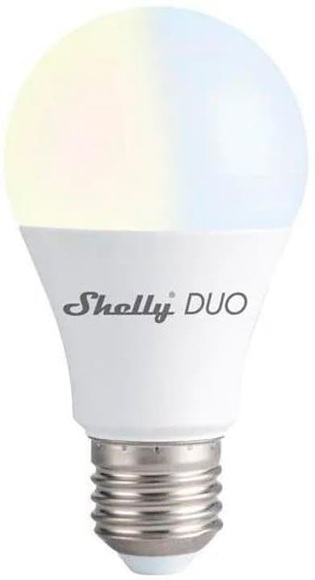 Shelly DUO, E27 - WLAN-Leuchtmittel, WW/KW, 800 lm, 9 W