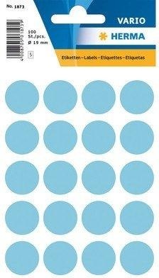 HERMA Vielzwecketiketten Ø 19 mm rund blau Papier matt 100 St.