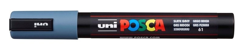 Uni-Ball uni POSCA PC-5M Marker 1 Stück(e) Grau Rundspitze