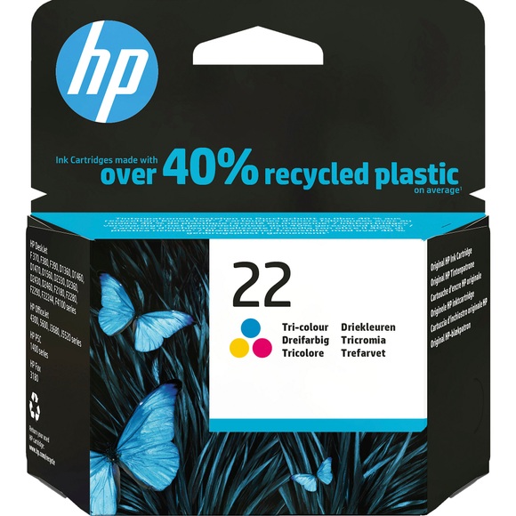 HP Tintenpatrone 22 Original Cyan, Magenta, Gelb C9352AE Druckerpatrone