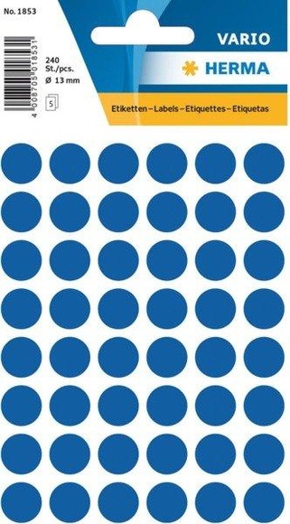 HERMA Multi-purpose labels ø 12mm dark blue 240 pcs.