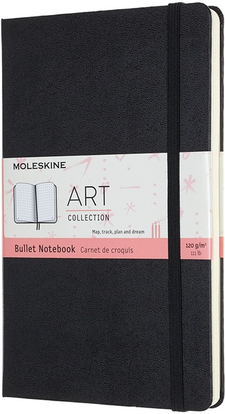 Moleskine Bullet Notizbuch, Large, A5 Punkteraster, 120G-Papier, Hard Cover, Schwarz