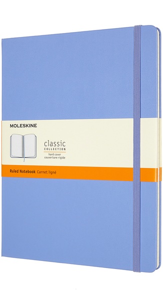 Moleskine Notizbuch Extra Large Liniert, Hortensien Blau