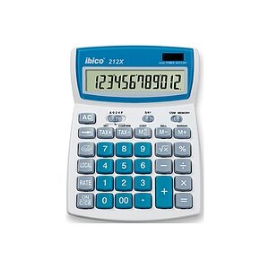 Rexel Ibico 212X Tischrechner, weiß/blau