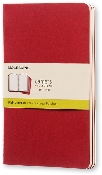 Moleskine Cahier Journal, 3-set writing notebook Red