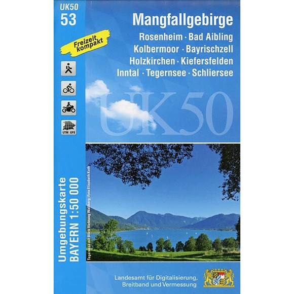 Topographische Karte Bayern Mangfallgebirge