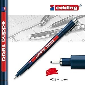 Edding 1800 profipen Abgedeckt Rot