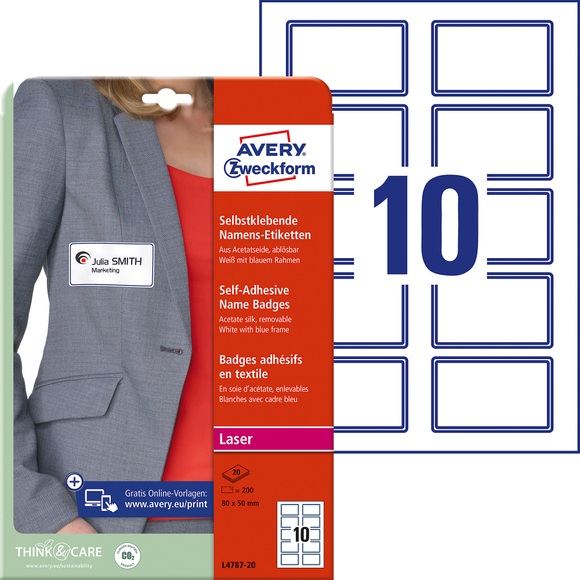 Avery L4787-20 Druckeretikette
