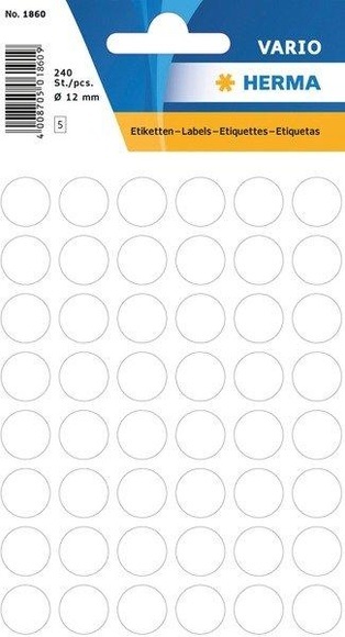 HERMA Multi-purpose labels ø 12mm white 240 pcs. selbstklebendes Etikett
