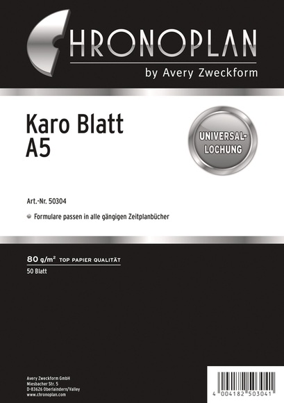 Avery 50304 writing notebook Black,White A5 50 sheets