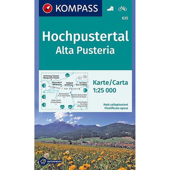 KOMPASS Wanderkarte Hochpustertal, Alta Pusteria