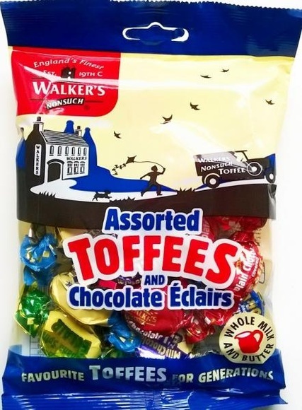 Walkers Toffees und Schokoladen Eclairs Toffees