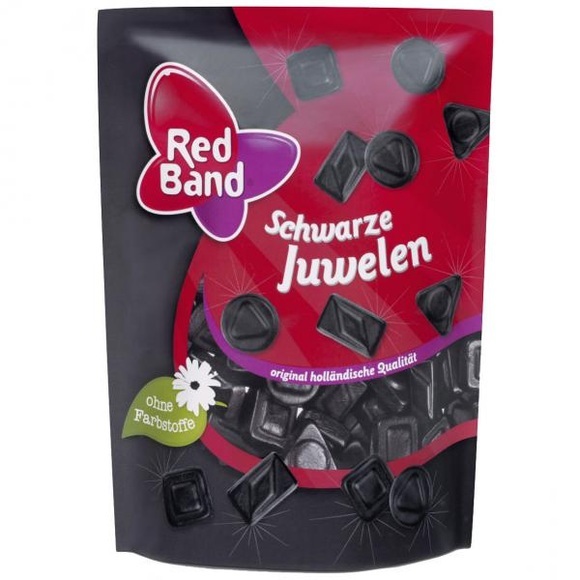 Red Band Schwarze Juwelen 200g Original holländisches Salzlakritz