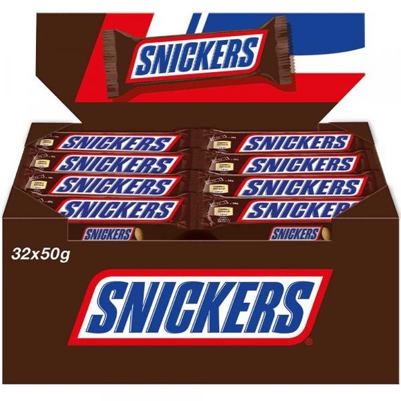 Snickers Riegel Box diverse Sorten, 32 x 50g