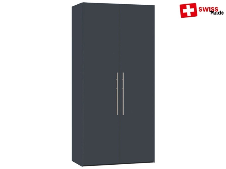 Schrank GLARIS 2 Schwingtüren grau