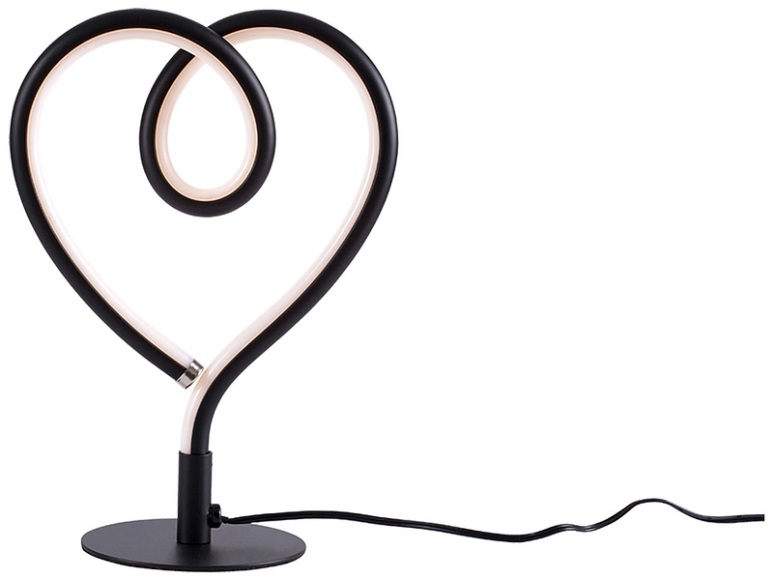 Tischlampe LED 16 x 23.5  HEART Schwarz 6 w pro
