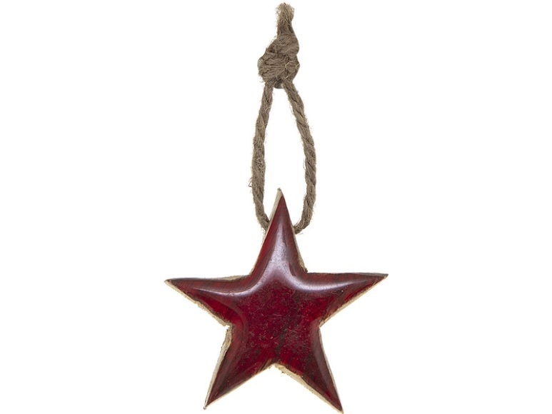 Objekt zum Aufhängen, Stern TRADITIONAL XMAS rot