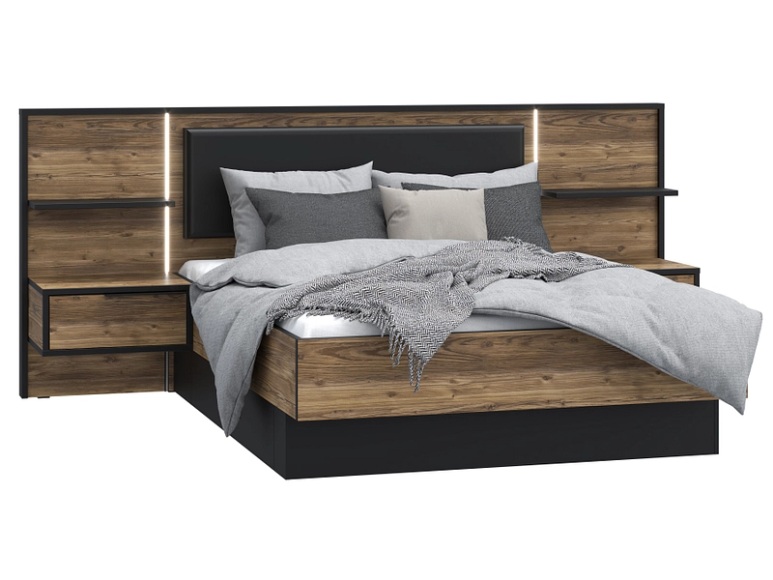 Bett VERNAZZA 180x200cm Dekor holz