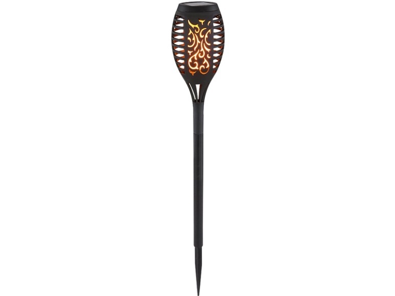Solarleuchte Kunststoff schwarz 12xLED