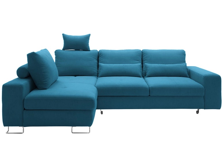 Ecksofa ASTI Stoff blau