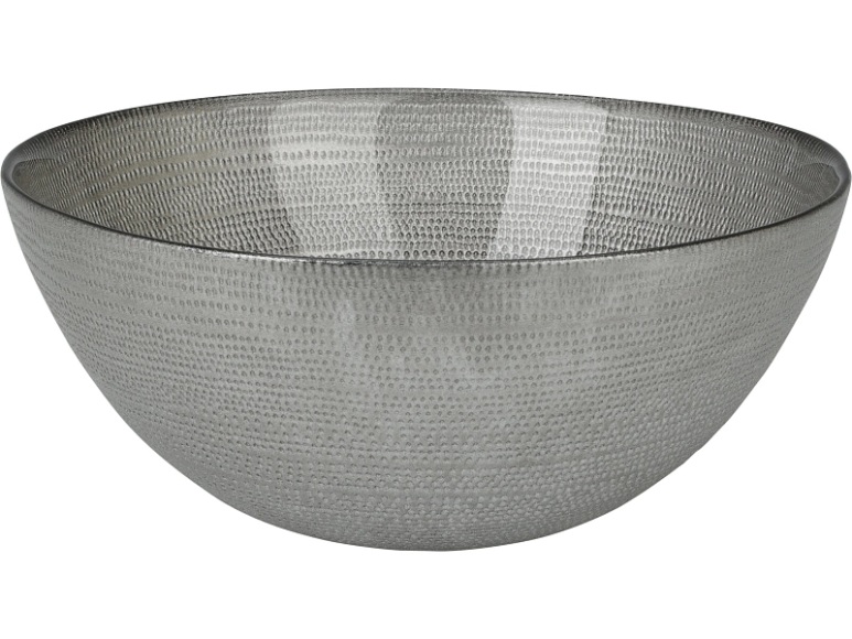 Salatschüssel CARRY glas silberfarben