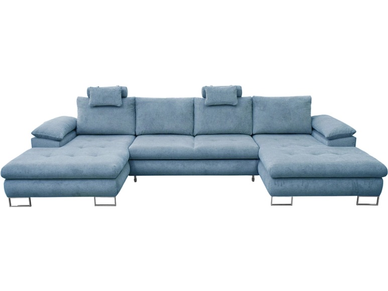 Ecksofa CUBA Stoff hellblau