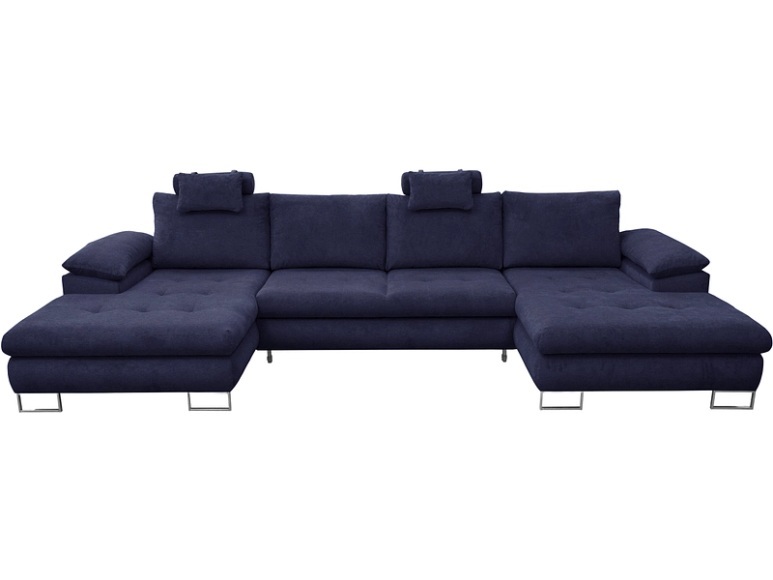 Ecksofa CUBA Stoff dunkelblau