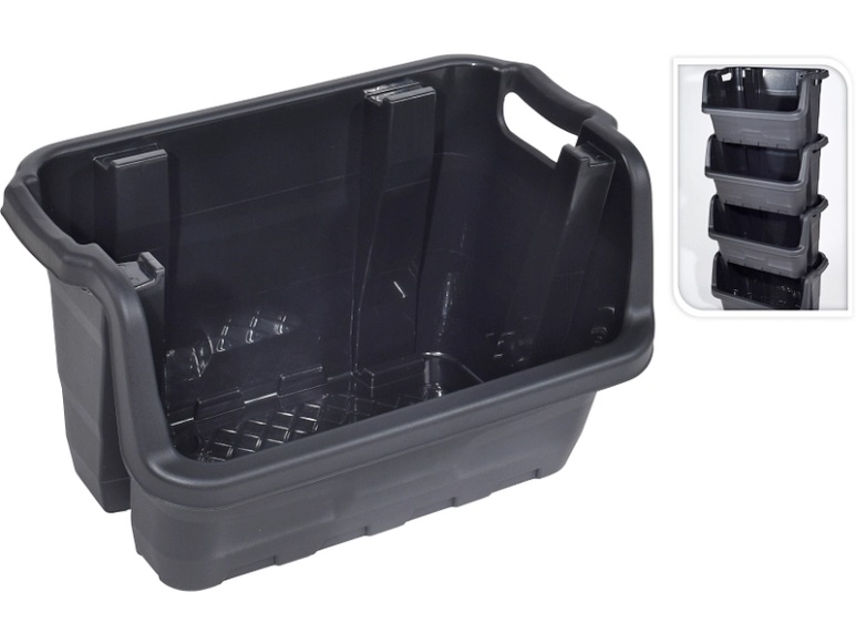 Aufbewahrungsbox FLORE schwarz 37 cm x 59.5 cm x 35 cm