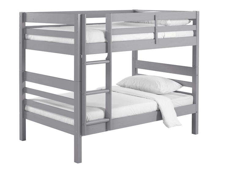 Hochbett DOPPIO 90x200cm grau
