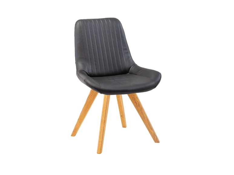 Stuhl AROSA Leder schwarz