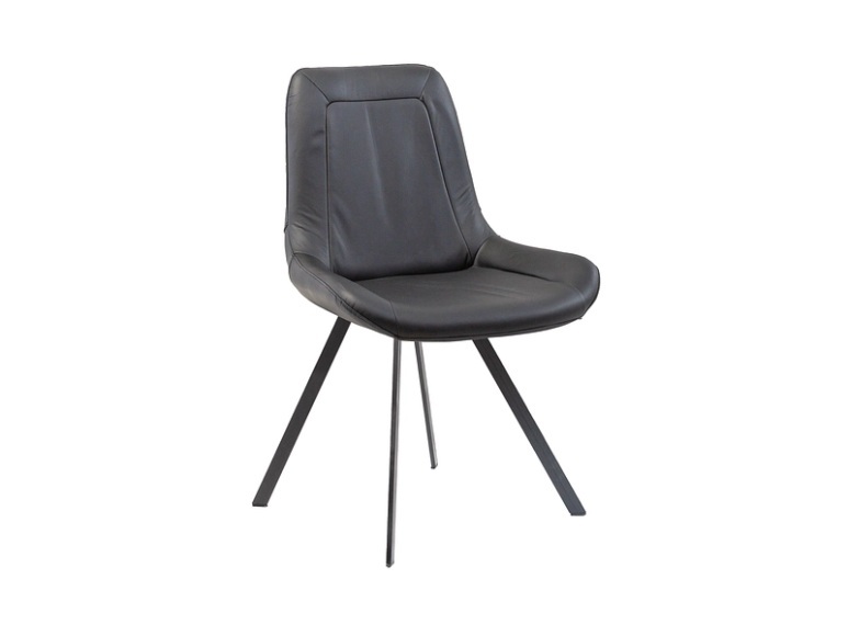 Stuhl AROSA Leder schwarz