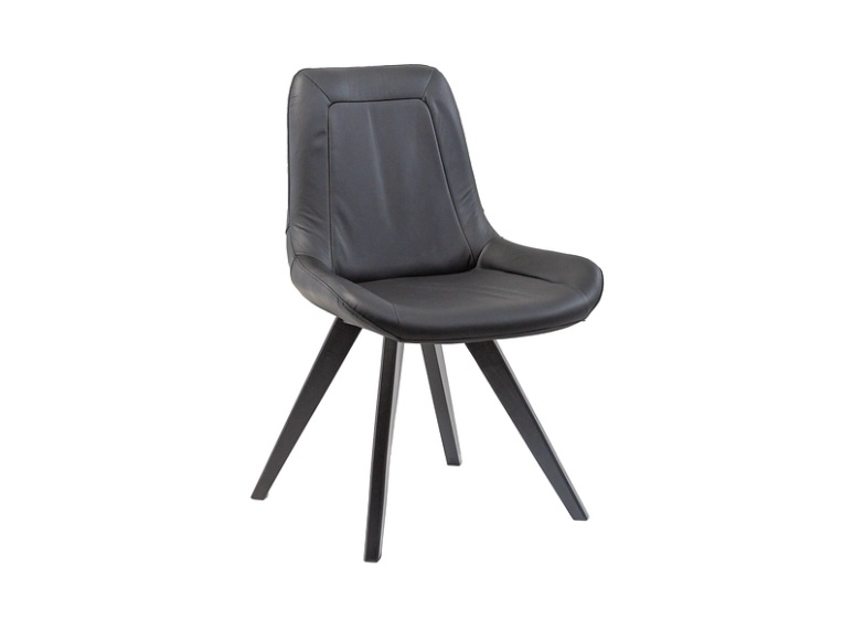 Stuhl AROSA Leder schwarz