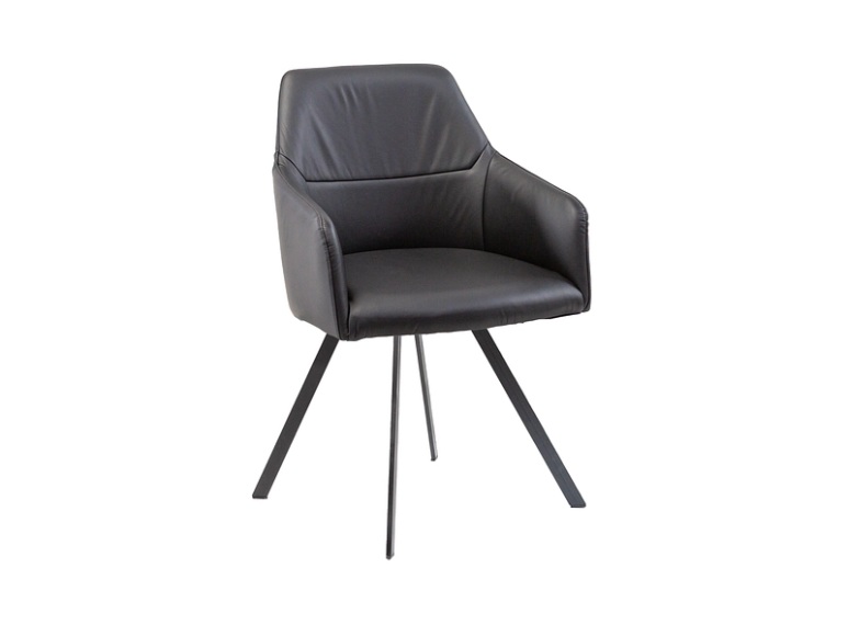 Stuhl AROSA Leder schwarz